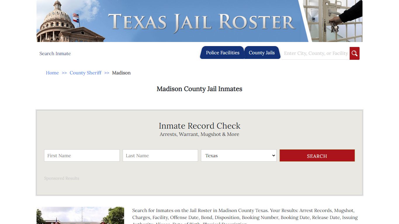 Madison County Jail Inmates - Jail Roster Search