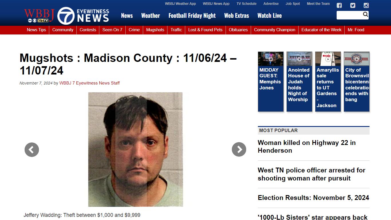 Mugshots : Madison County : 11/06/24 – 11/07/24 - WBBJ-TV