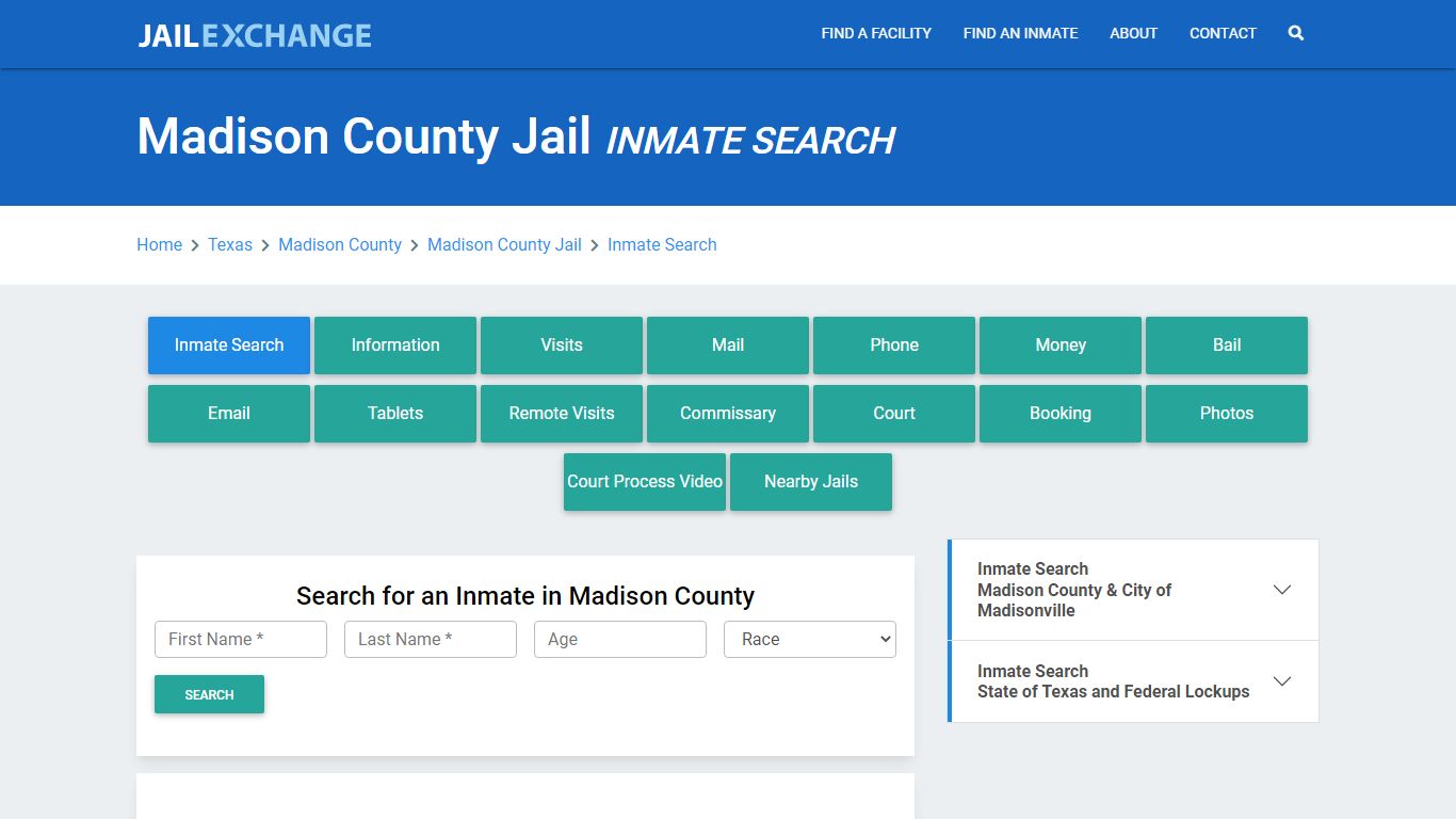 Madison County Jail, TX Inmate Search: Roster & Mugshots